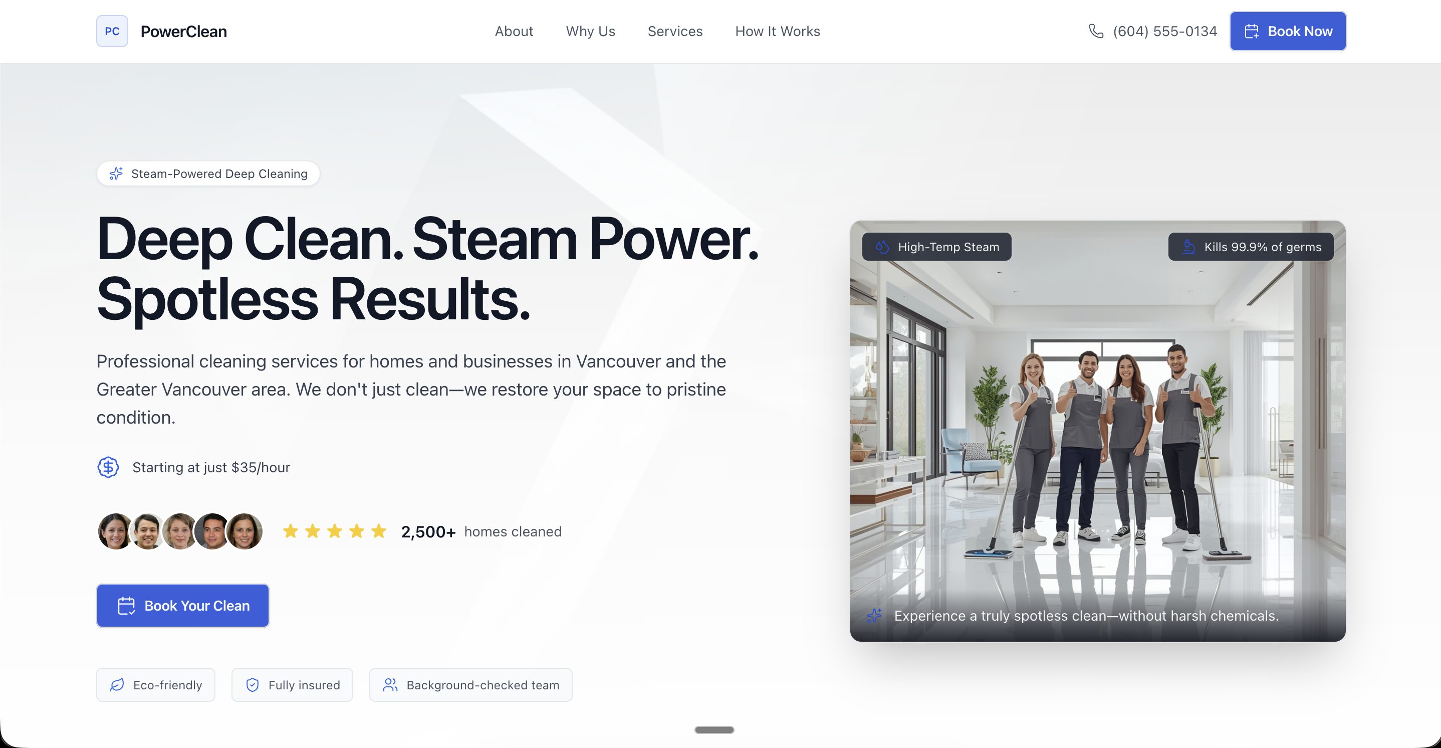 PowerClean BC Booking Voice Agent